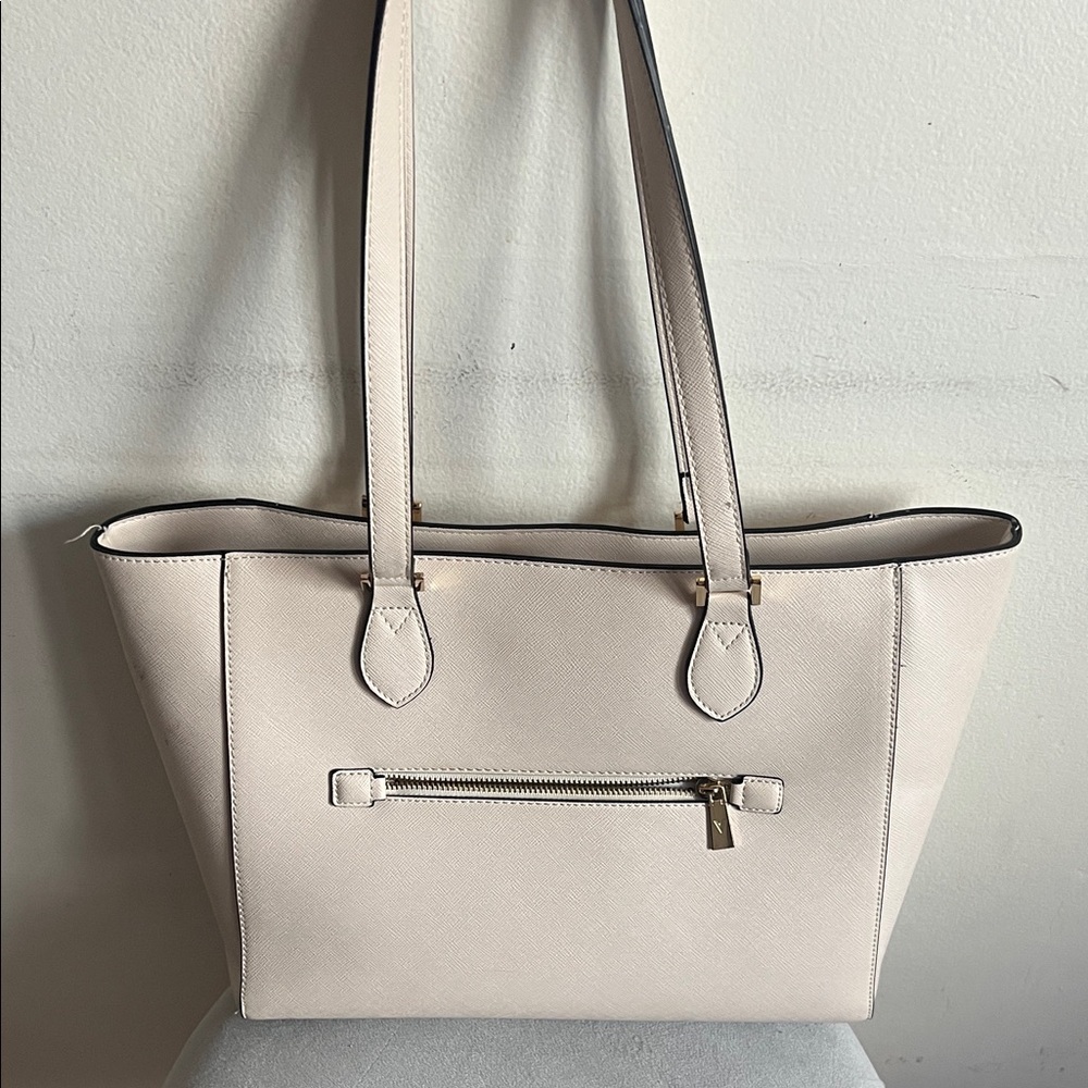 Vanessa Williams Cream Tote Bag with Double Straps - Picture 2 of 14